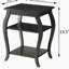 Table de bout noire à 2 tablettes-1997065411
