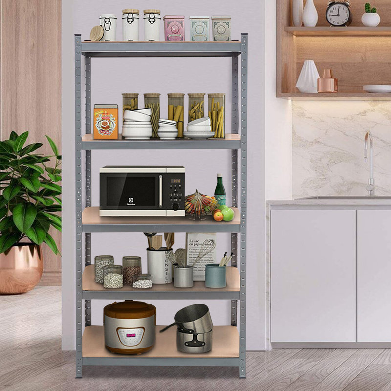 Étagère H 72 po x l 36 po x P 16 po Trosper, Gris, H 71 po x l 35,4 po x P 17,7 po