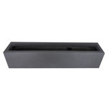 Window Flower Box Planter, Frostproof Outdoor Plant Pot, Narrow Garden Planter with Drainage Holes, Concrete Effect Windowsill Planter