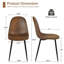 Chaises de salle à manger rembourrées Mid-Century modernes avec pieds robustes en métal (ensemble de 4)-1325346543-1325346514-1335097558