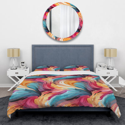 Multicolor Popart Playful Matrix Duvet Cover