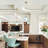 Hand-Blown Spiral Blue Glass Pendant Light - 1-Light Brass Fixture, Adjustable 10''-89'', Modern Kitchen Island Lighting