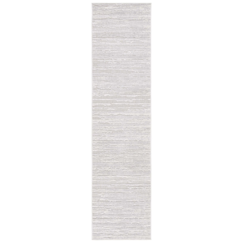 Olivarez 506 Area Indoor/Outdoor Area Rug In Grey / Ivory, Runner 2'2" x 9'