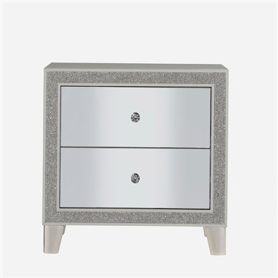 Table de chevet à finition miroir Sliverfluff