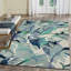 Tapis bleu touffeté à la main Walczak-421135539