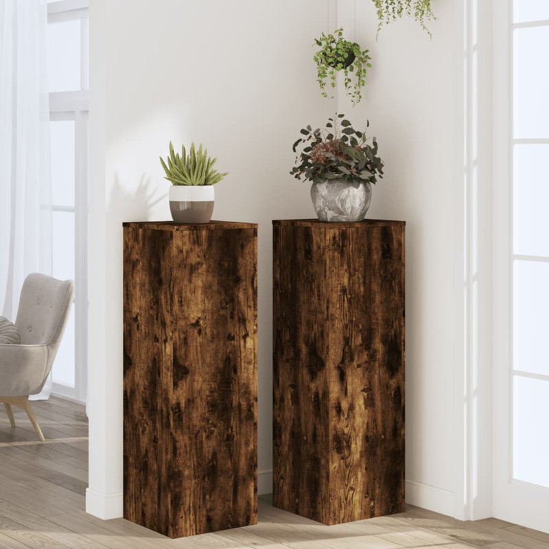 Plant Stand - Set of 2, Smoked Oak