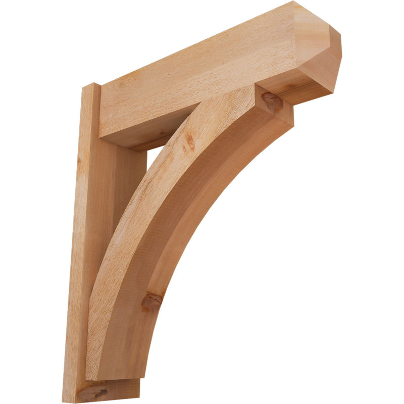 Persienne en bois rustique Thorton Craftsman,  P 28 po x H 32 po , Cèdre rouge de l'Ouest de 8 po (sciage brut)