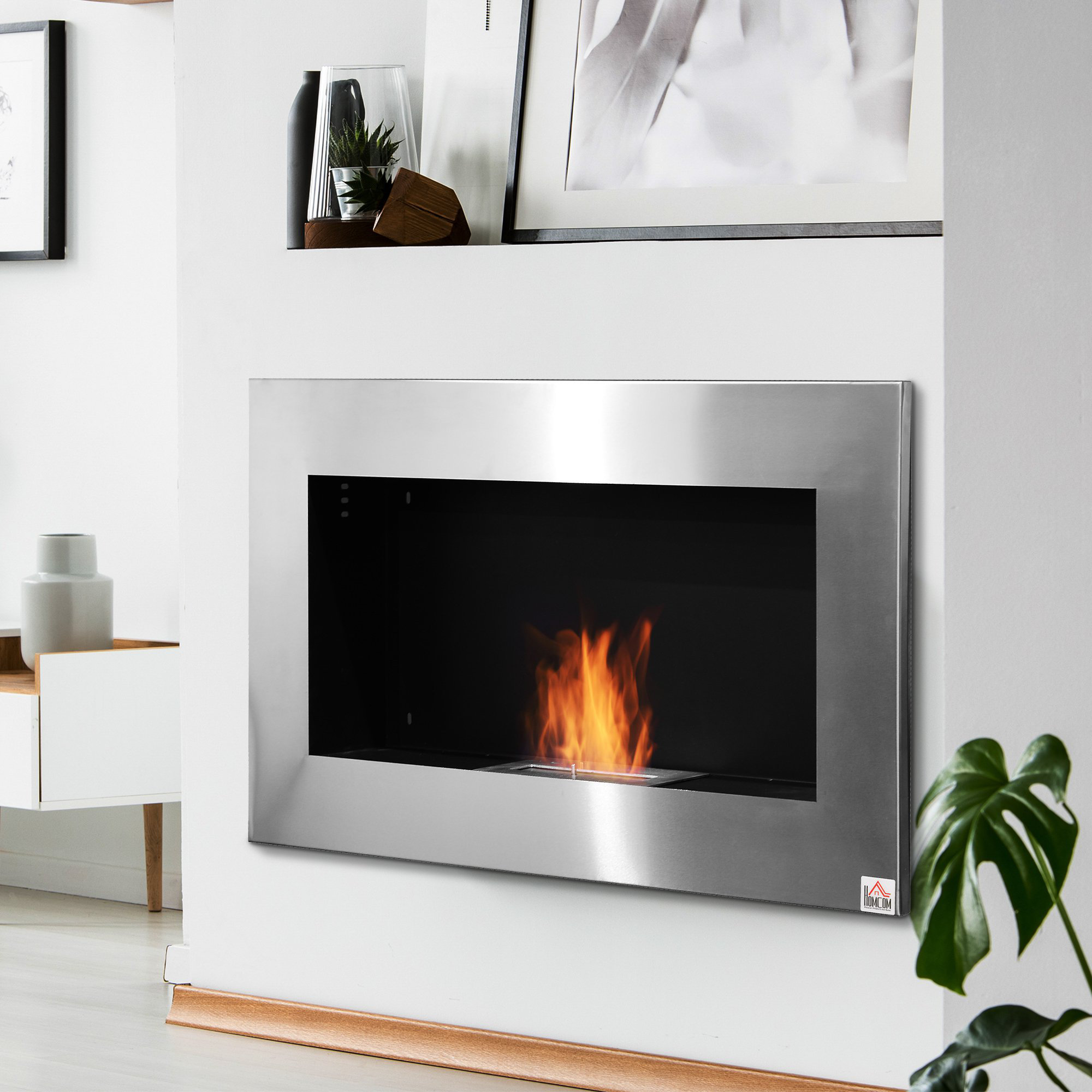 Ebern Designs Declue 35.5'' W Bio-Ethanol Fireplace u0026 Reviews | Wayfair
