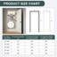 Porte intérieure pré-suspendue à gauche 28 po x 80 po avec ensemble de poignées démontables et charnières en nickel satiné, porte intérieure à panneau creux à 2 panneaux avec alésage et charnière pour porte de salle de bain, garde-manger, porte intérieure de buanderie-122258392-122258395