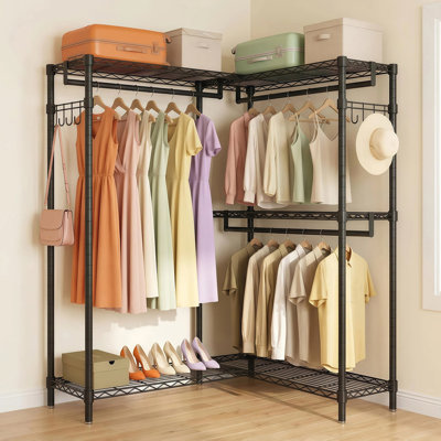 Portant à vêtements en L