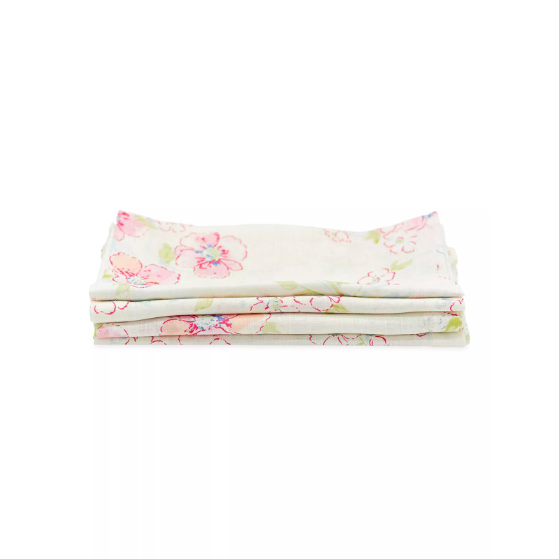 Floral Linen Square Napkins