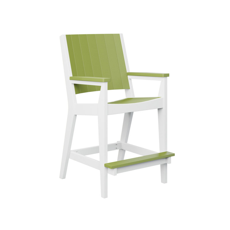 Chaise de bar Anselmo, 25.5", Vert kiwi