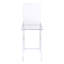 Chaises de hauteur de comptoir modernes (de 2) avec dossier transparent et structure en métal - Élégantes pour les salles à manger Acrylique (2) Tables de pub adaptées pour îlot de cuisine