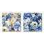 «Blue and White Exotic Floral Canvas», ensemble d'art mural sur toile à motif floral-102575510-102575505