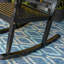 Chaise berçante en bois massif Alekper