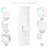 2pcs Tall Bathroom Storage Cabinet,white