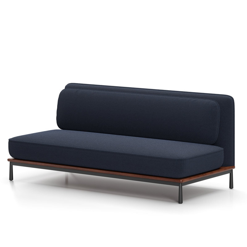 Arc Sofa Two-Seater Middle, Natural Walnut, Steelcut Trio 796