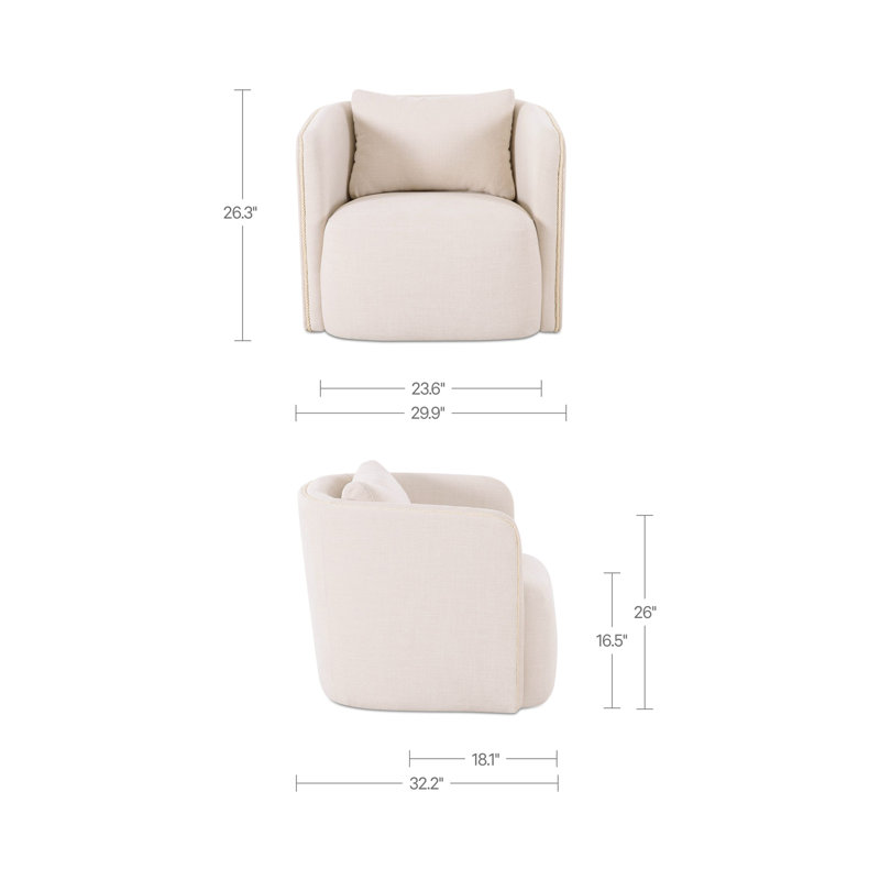 Cecil Accent Chair Tapestry, Cream