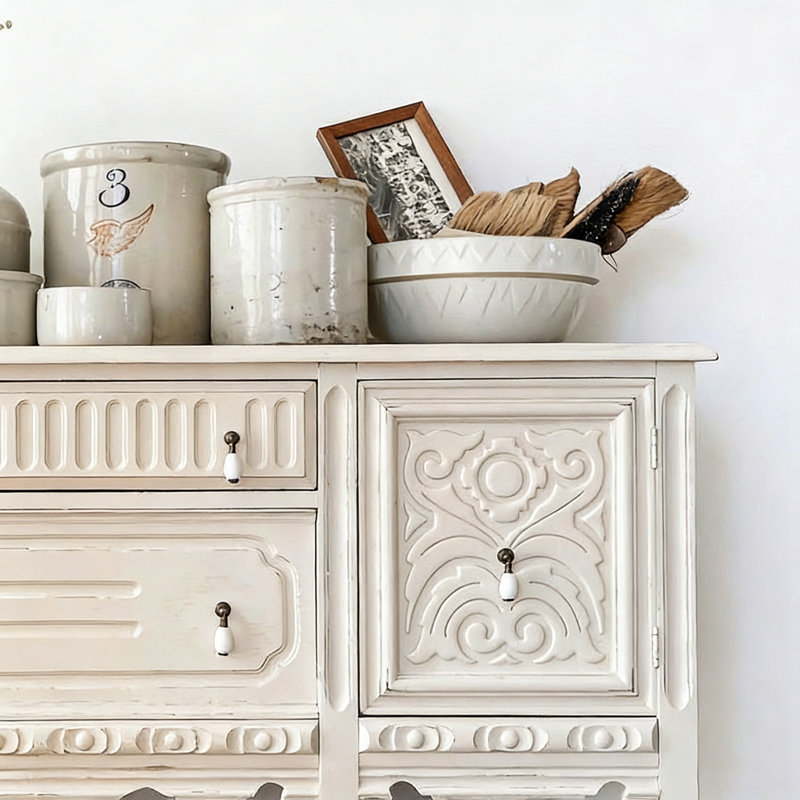 Buffet pratique de style crème