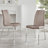 Eubanks High Gloss Double Pillar Dining Table Set with 6 Luxury Faux Leather Dining Chairs-713956534