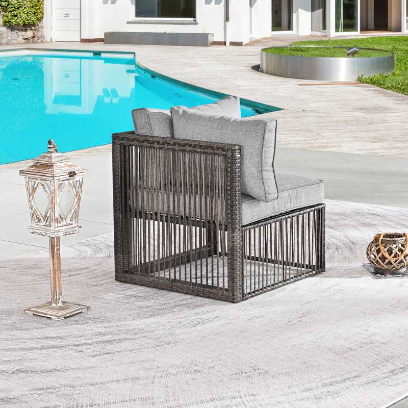 Adeley Wicker Outdoor Lounge Chair