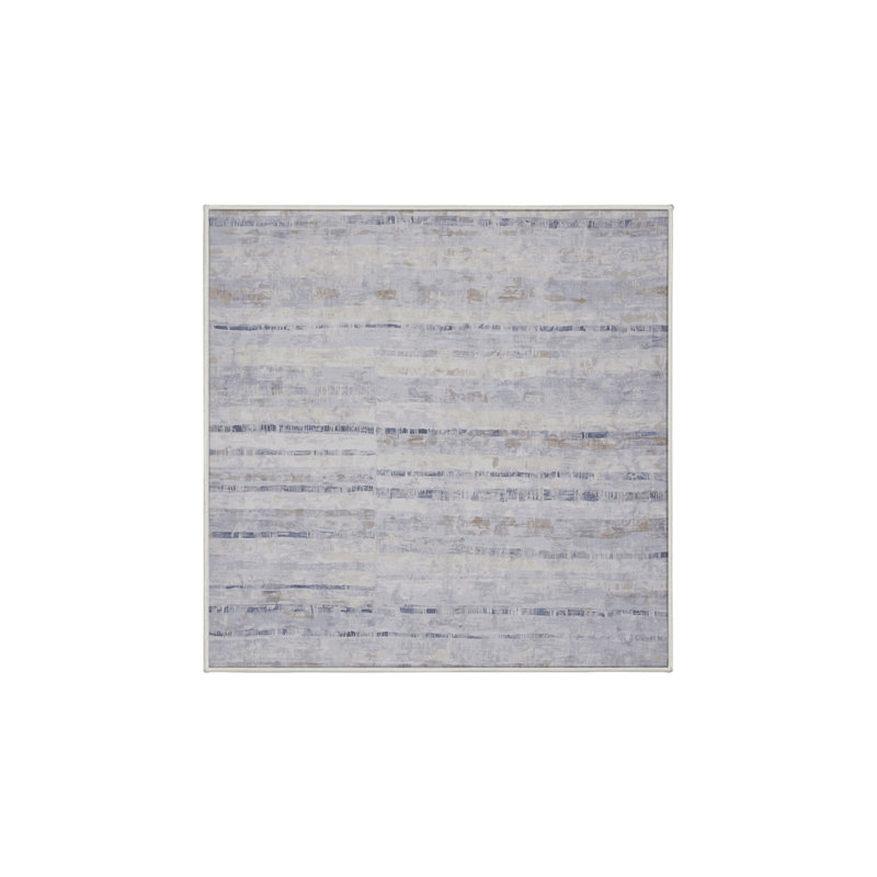 Tapis blanc soyeux et moelleux, Carré 7 pi