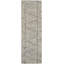 Tapis de couloir abstrait en laine 8 'gris et blanc