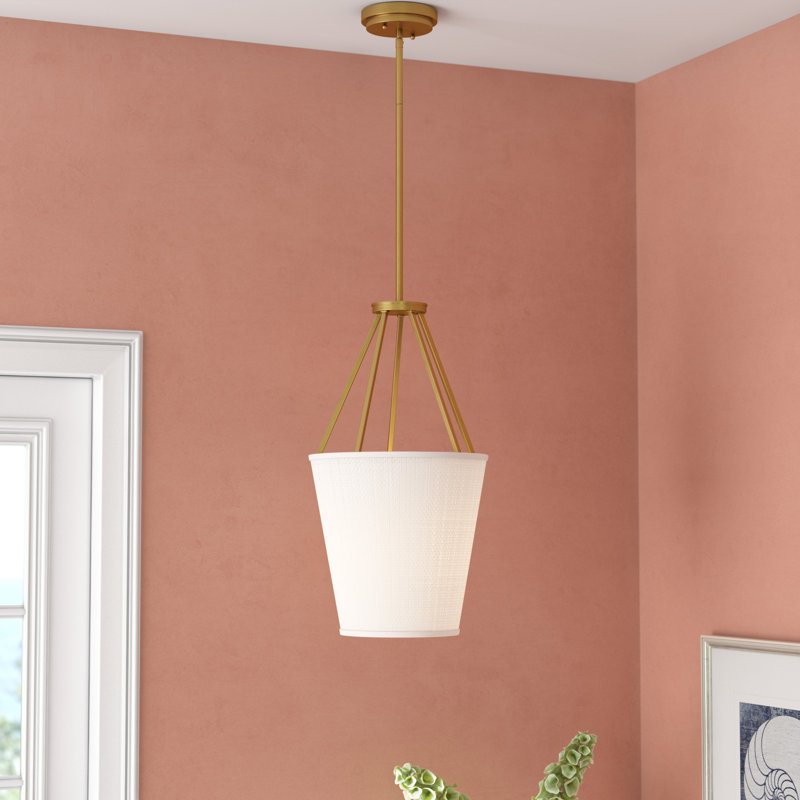 Lustre géométrique à 3 lumières Cricklade, Laiton naturel, H 20,63 po x l 12 po x P 12 po