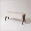 Banc en tissu de chenille décoratif moderne, banc d'entrée ergonomique rembourré avec pieds en bois massif, repose-pieds rembourré pour vestibule et chambre à coucher-133461512