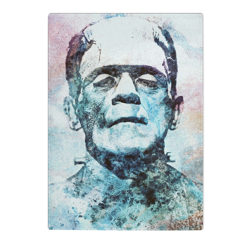 Glass Frankenstein in Abstract Chopping Board, 28.5 cm W x 20 cm L