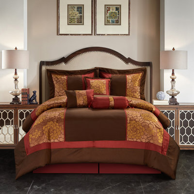 Sibyl 7 Piece Jacquard Comforter Set