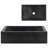 Bathroom Basin, Vessel Sink, Handmade, Naturally Varied Color Tone, Black, 17.7''x11.8'', Marble-89181337