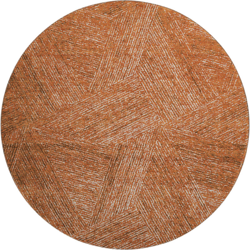 Premium Machine Washable Finchley AMF991 Lines Rug, Round 8'