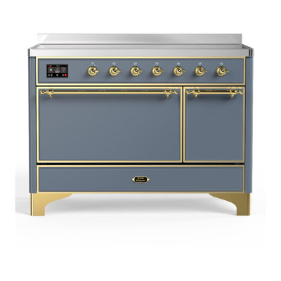 Cuisinière à induction ILVE Majestic III Series 48 po avec 6 éléments à induction (porte pleine)