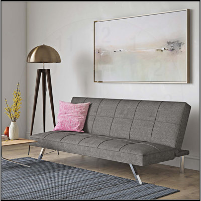 Versatile Stainless Steel Legged Futon Sofa Bed for All Occasions