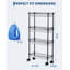Chariot de rangement mince et roulant, chariot utilitaire en métal à 4 niveaux avec roulettes, étagère ajustable
