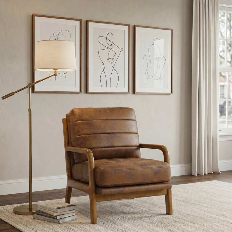 Fauteuil en bois, Light Brown