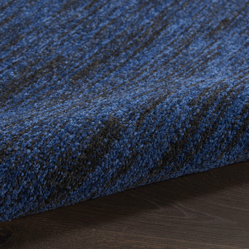 Tapis bleu / bleu en polypropylène tissé à la machine Biorn