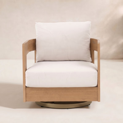Frances Eucalyptus Swivel Patio Lounge Chair