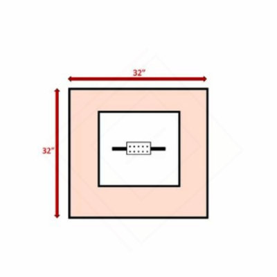 Foyer de table au propane / gaz naturel en béton renforcé de fibres pour patio et jardin extérieurs