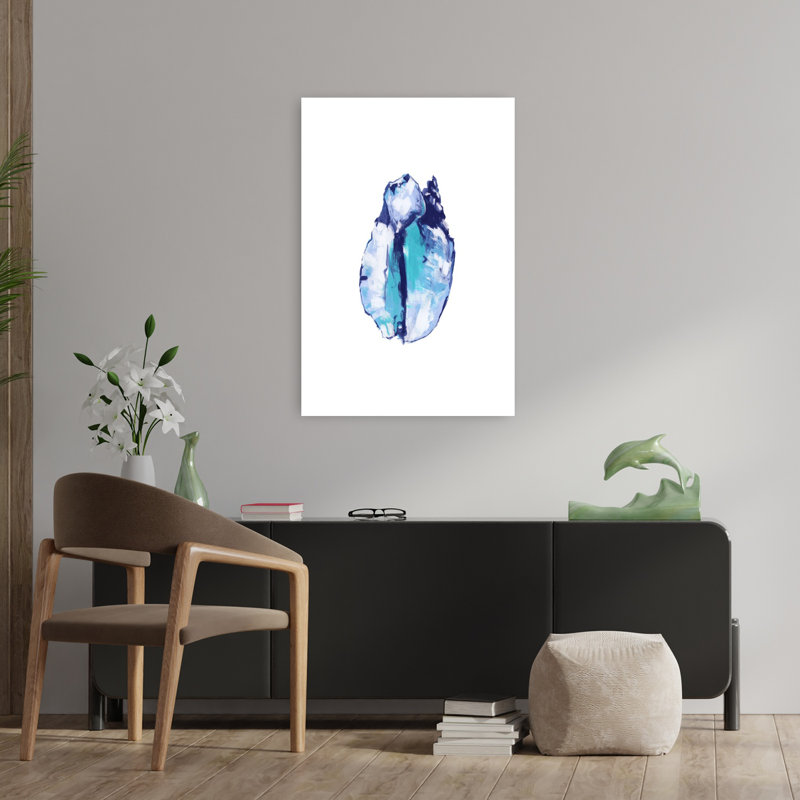 Art contemporain, art abstrait poisson côtier, H 36 po x l 24 po
