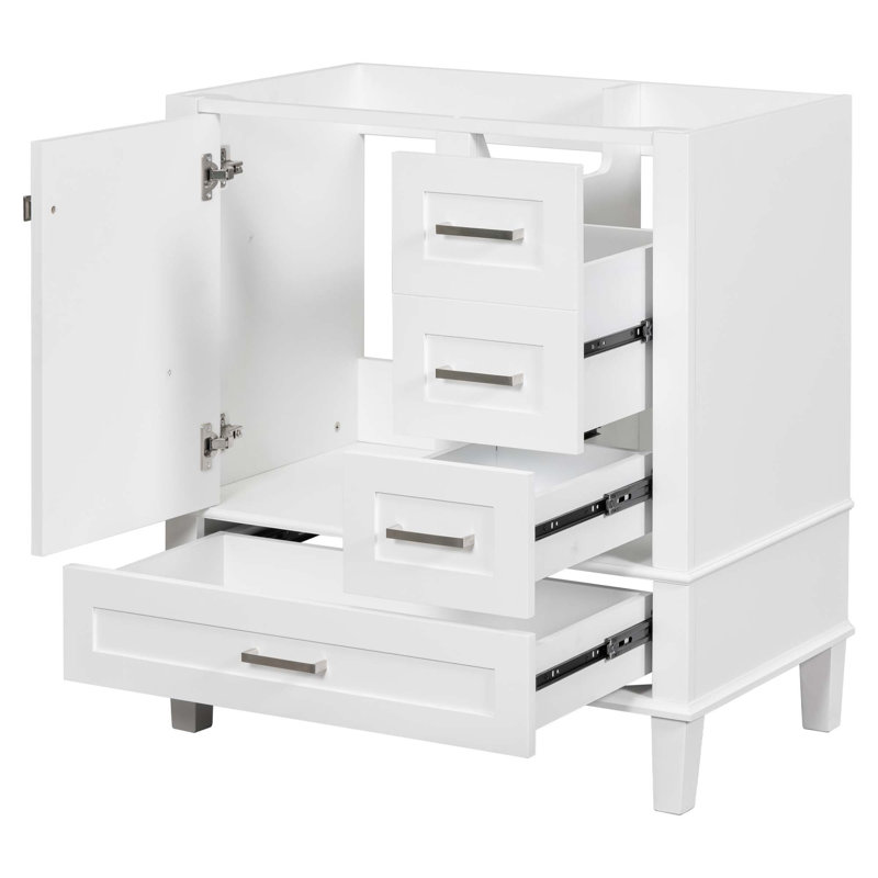(Armoire seulement) Base de meuble-lavabo avec porte et 3 tiroirs