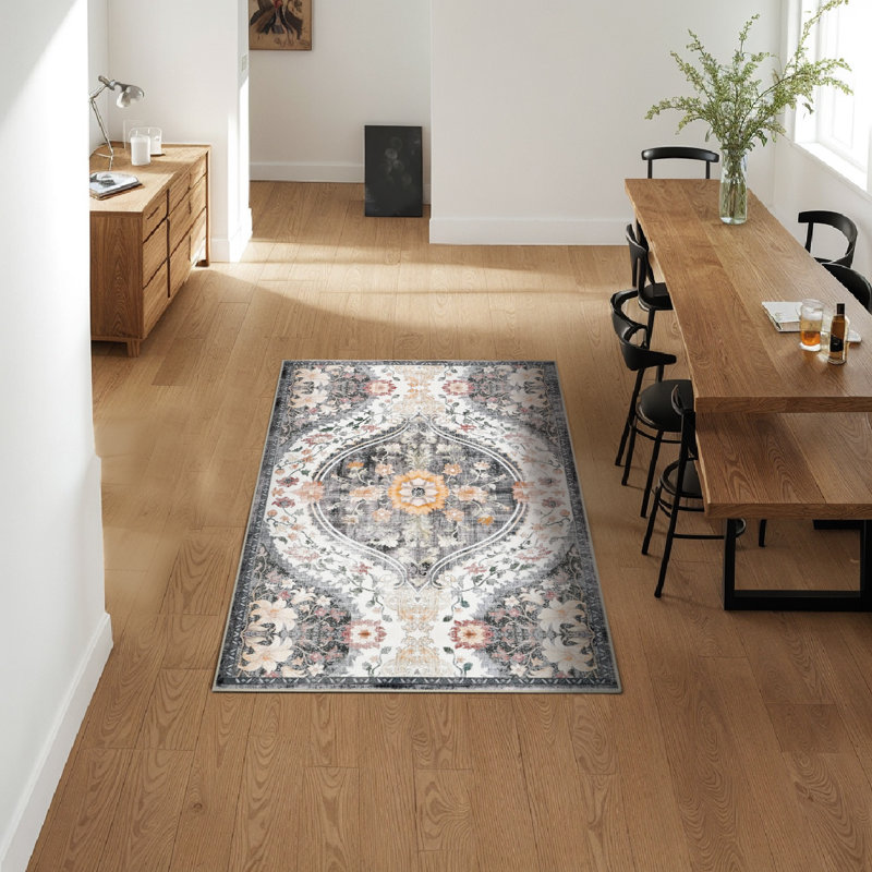  Tapis de sol antidérapant à doublure en caoutchouc antidérapant Decor Luxury, Rectangle 2 pi 8 po x 4 pi