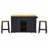 53inch Large Kitchen Island with Bar Stools, Power Outlet, Storage, and Mobility for Enhanced Cooking Experience-1892358733