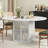 47.2" Round Dining Table With Fridge Space, Modern White Faux Marble Kitchen Tables, Wood Dining Room Table With Storage Shelf, Circle Dinner Tables For Home-804960371