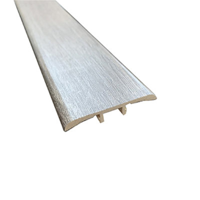 Plastic 1.77'' W x 94.5'' L T-Molding in Rustic Gray