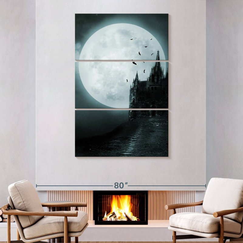 Spooky Hitzel Castle, 74" H x 48" W