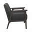 Chaise d'appoint rembourrée en tissu gris foncé et bois d'hévéa massif gris antique-1436604343