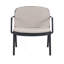 Fauteuil club d'extérieur en polypropylène Luna, structure noire avec coussin beige, ensemble de 2-277900912-277900915
