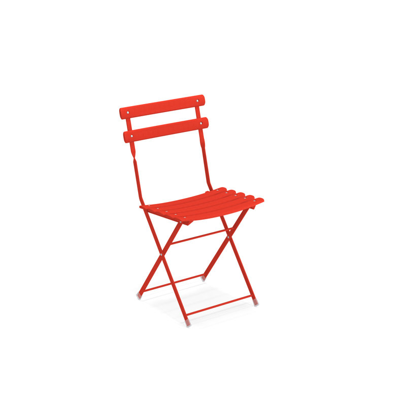 Mundubbera Steel Stackable Folding Chair Folding Chair Set, Scarlet Red